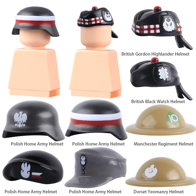 Lego Minifigure Holder - MOC WW2 Military Polish Cap Building
