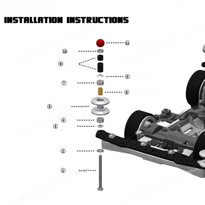 2Pcs 12-13mm Double Guide Roll - огляд і ціна Tamiya Model Mini 4Wd