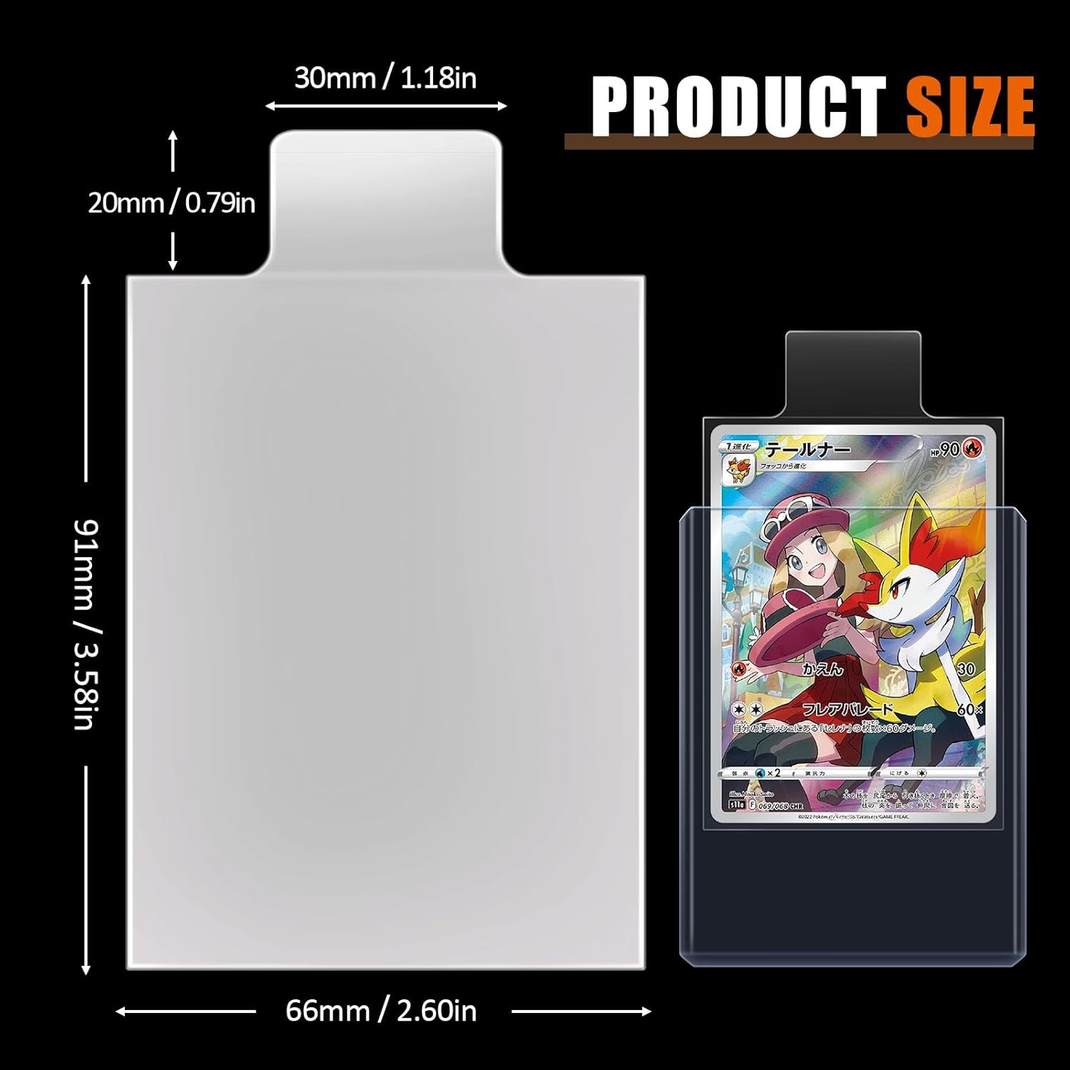100-500Pcs Transparent Raised  - огляд і ціна Card Penny Sleeve