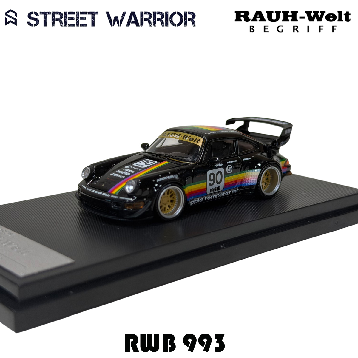 SW In Stock 1:64 RWB 993 Black - огляд і ціна Die Cast Car 1 64
