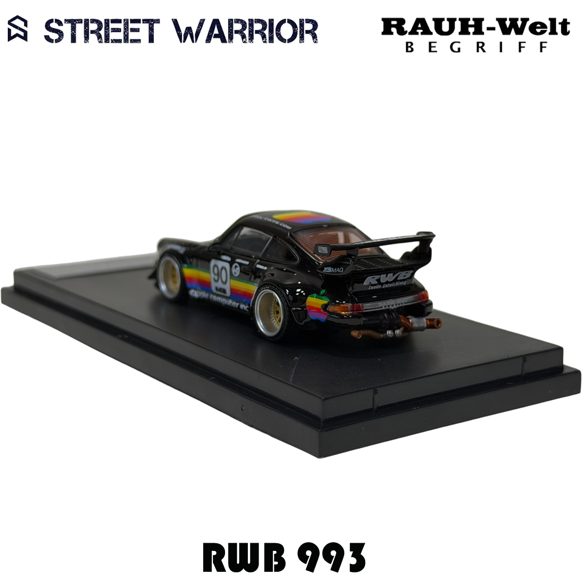 SW In Stock 1:64 RWB 993 Black - огляд і ціна Die Cast Car 1 64